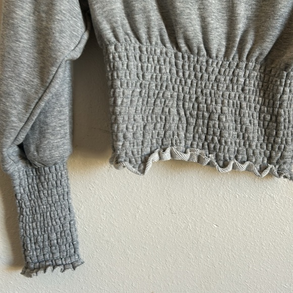 Out From Under by Urban Outfitters | Cropped Boat Neck Sweatshirt Top - Picture 2 of 5